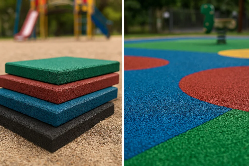 Sol souple EPDM : système en couches, amortissement et sécurité